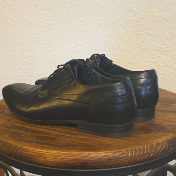 Bugatti 1802 |Mens Black Premium Leather Dress Shoes Oxfords MINT! 44 Sz.11 main image 10